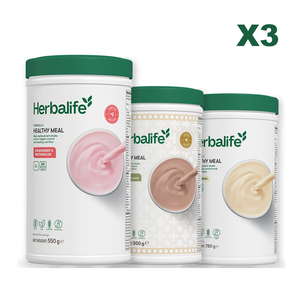 Formula 1 Strawberry Watermelon plus 2 flavours of your choice - Dubai Style Chocolate / Vanilla (Large 780g)