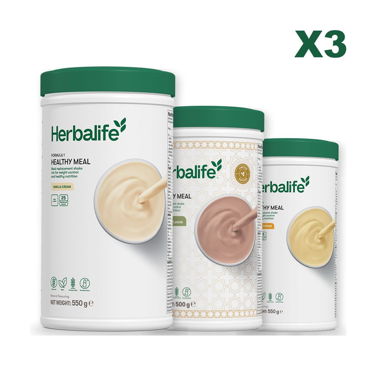 Formula 1 Vanilla plus 2 flavours of your choice - Dubai Style Chocolate / Banana Cream