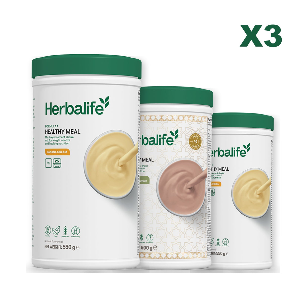 Formula 1 Banana Cream plus 2 flavours of your choice - Dubai Style Chocolate / Banana Cream