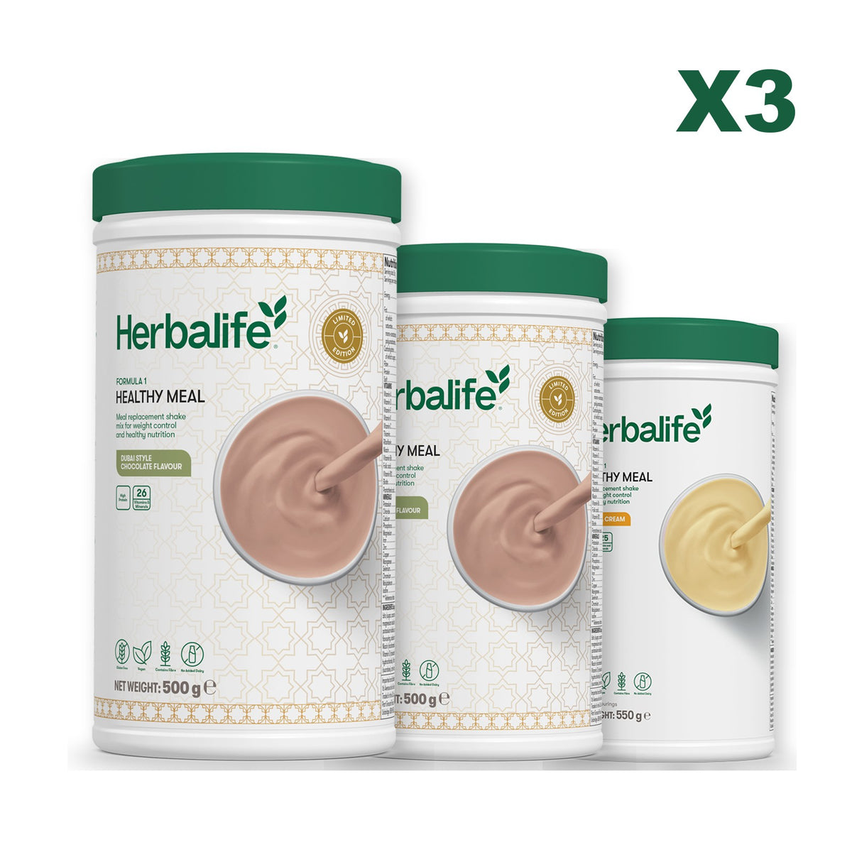 Formula 1 Dubai Style Chocolate plus 2 flavours of your choice - Dubai Style Chocolate / Banana Cream