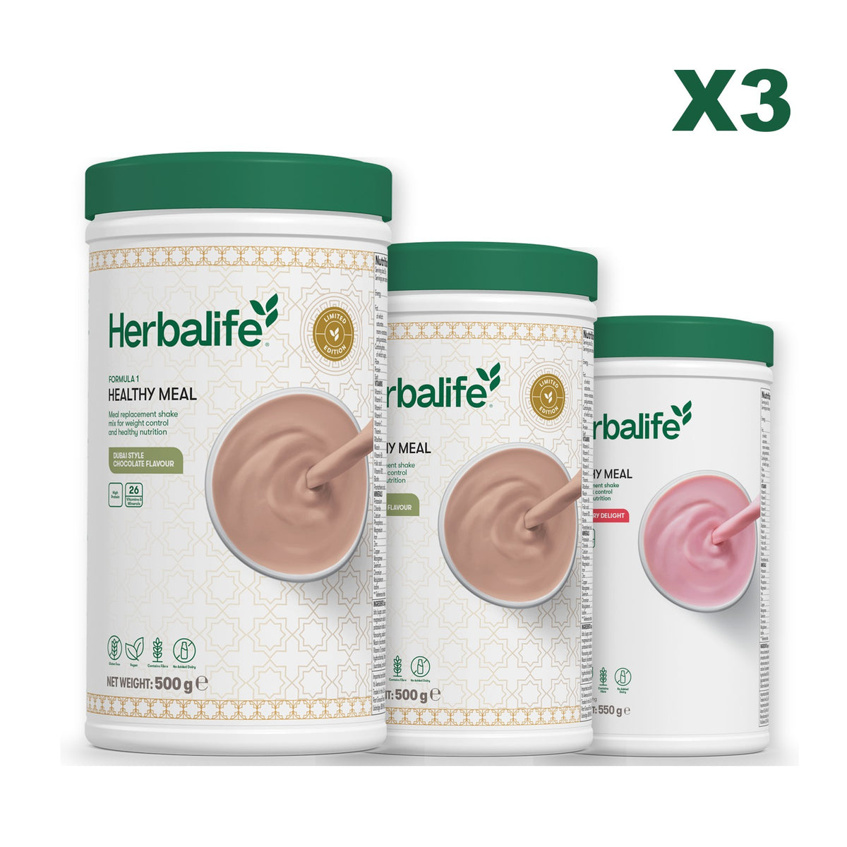 Formula 1 Dubai Style Chocolate plus 2 flavours of your choice - Dubai Style Chocolate / Strawberry