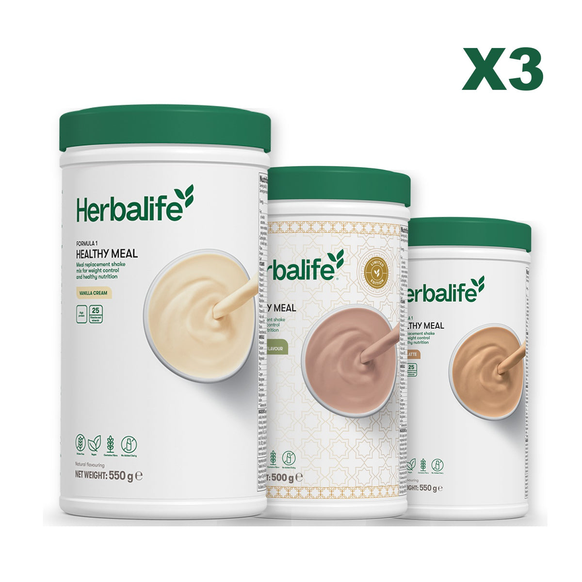Formula 1 Vanilla plus 2 flavours of your choice - Dubai Style Chocolate / Cafe Latte