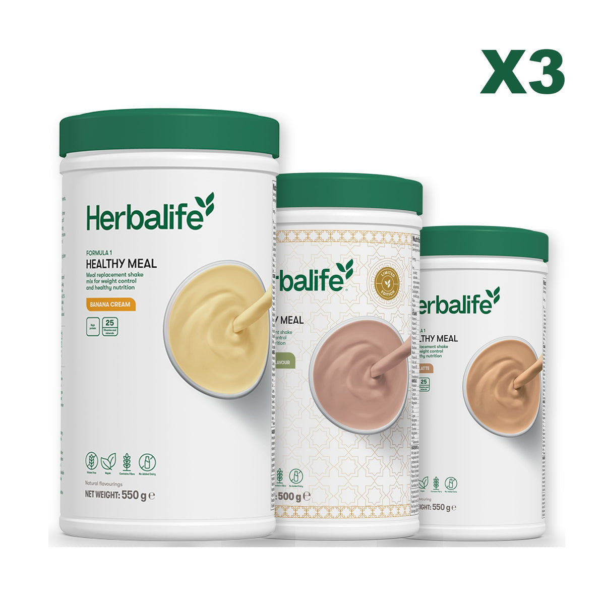 Formula 1 Banana Cream plus 2 flavours of your choice - Dubai Style Chocolate / Cafe Latte