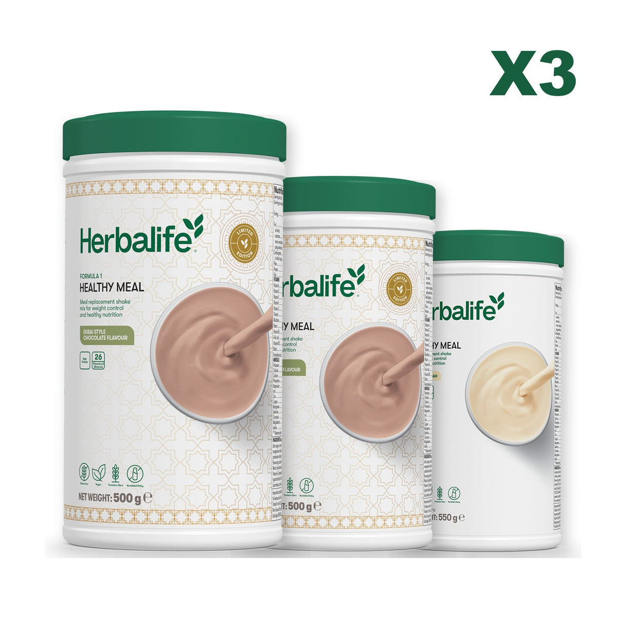 Formula 1 Dubai Style Chocolate plus 2 flavours of your choice - Dubai Style Chocolate / Vanilla