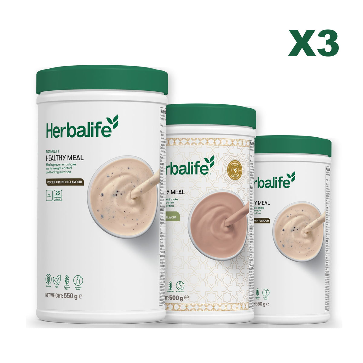 Formula 1 Cookie Crunch plus 2 flavours of your choice - Dubai Style Chocolate / Cookie Crunch