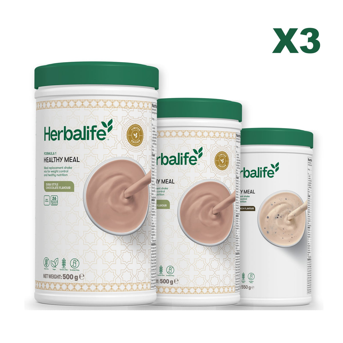 Formula 1 Dubai Style Chocolate plus 2 flavours of your choice - Dubai Style Chocolate / Cookie Crunch