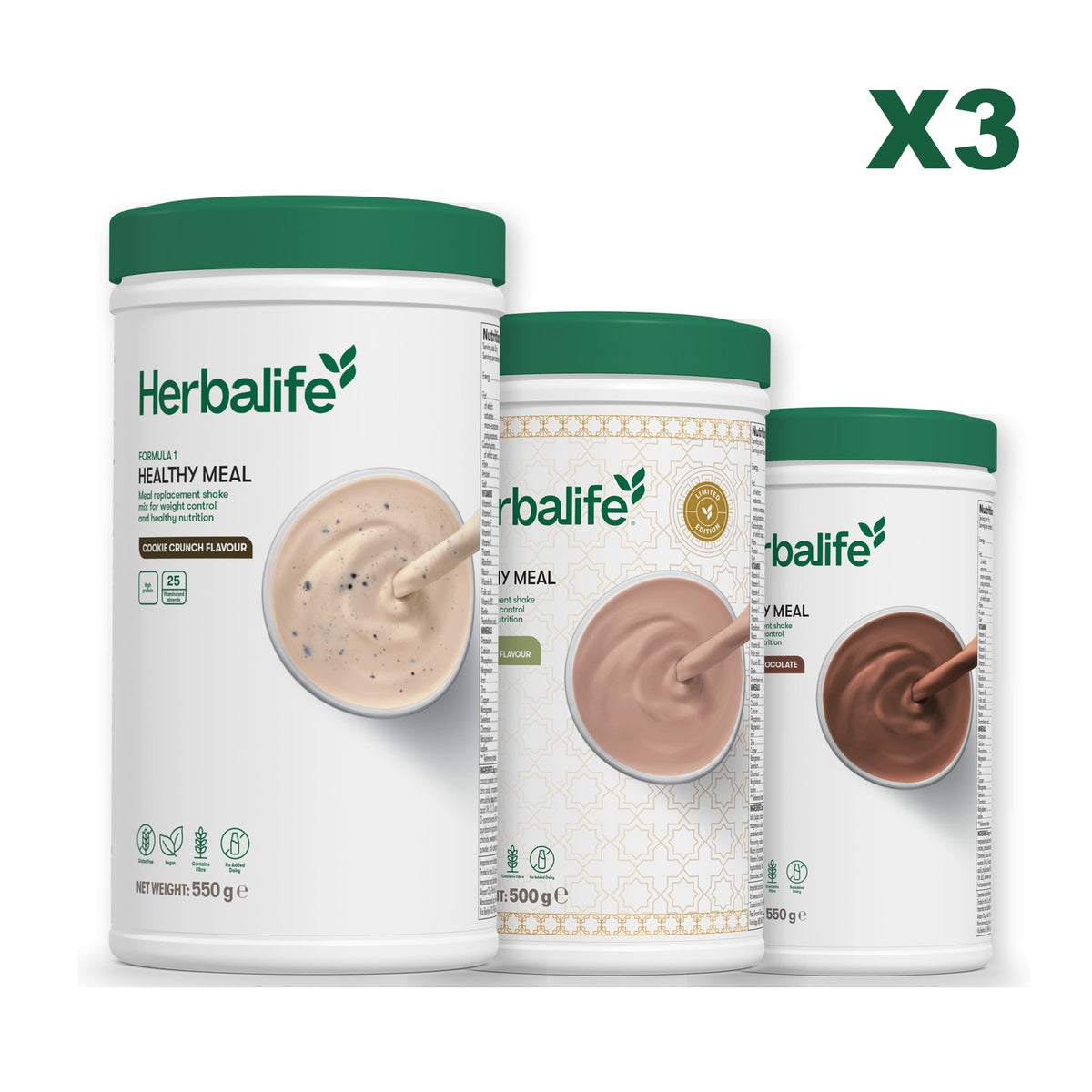Formula 1 Cookie Crunch plus 2 flavours of your choice - Dubai Style Chocolate / Chocolate