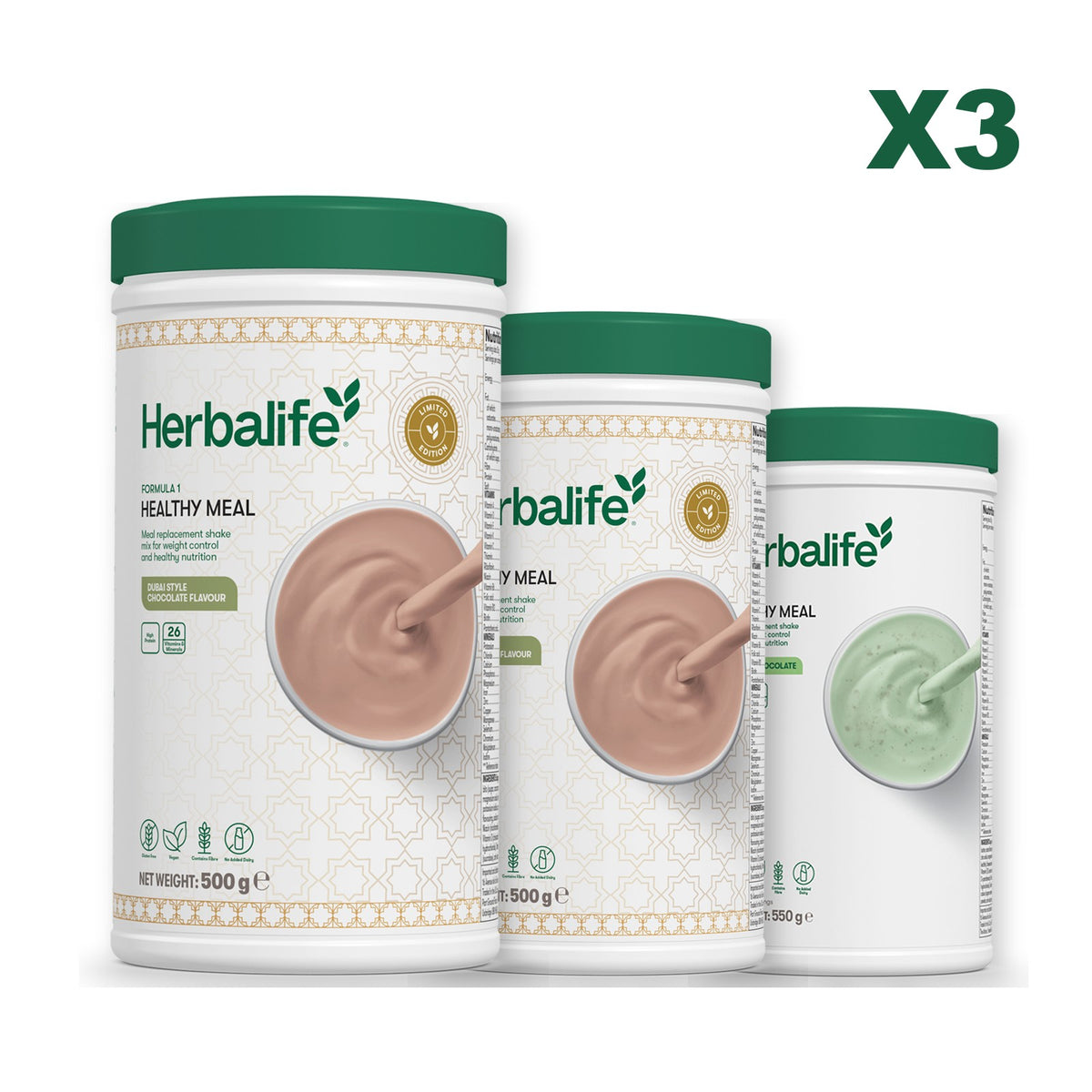 Formula 1 Dubai Style Chocolate plus 2 flavours of your choice - Dubai Style Chocolate / Mint Chocolate