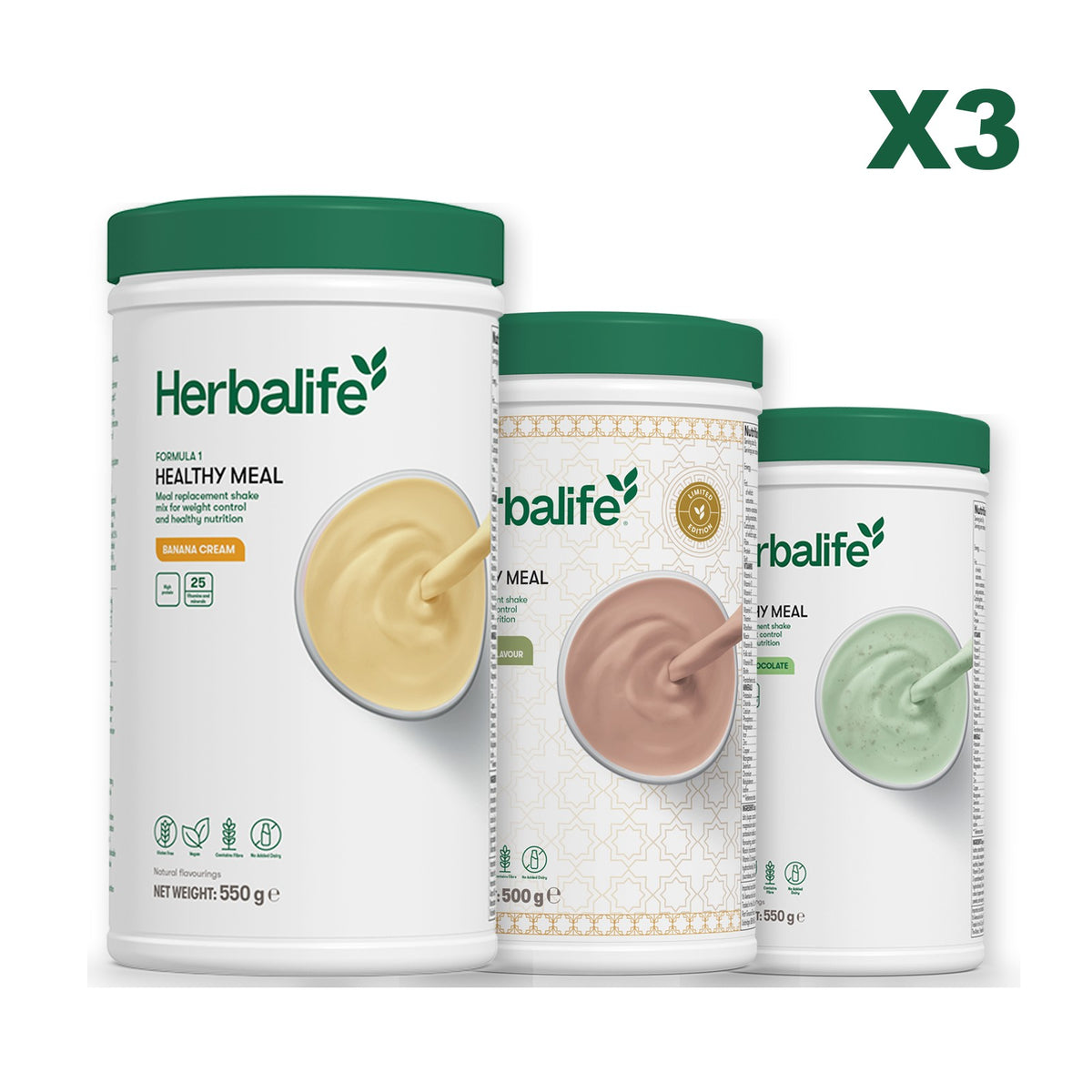 Formula 1 Banana Cream plus 2 flavours of your choice - Dubai Style Chocolate / Mint Chocolate