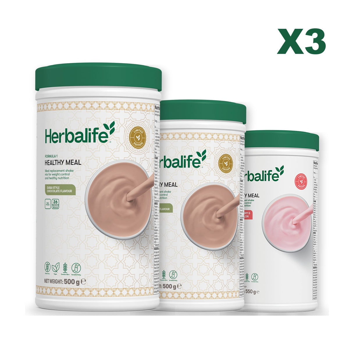 Formula 1 Dubai Style Chocolate plus 2 flavours of your choice - Dubai Style Chocolate / Strawberry Watermelon