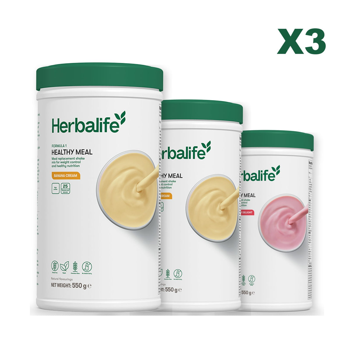 Formula 1 Banana Cream plus 2 flavours of your choice - Banana Cream / Strawberry