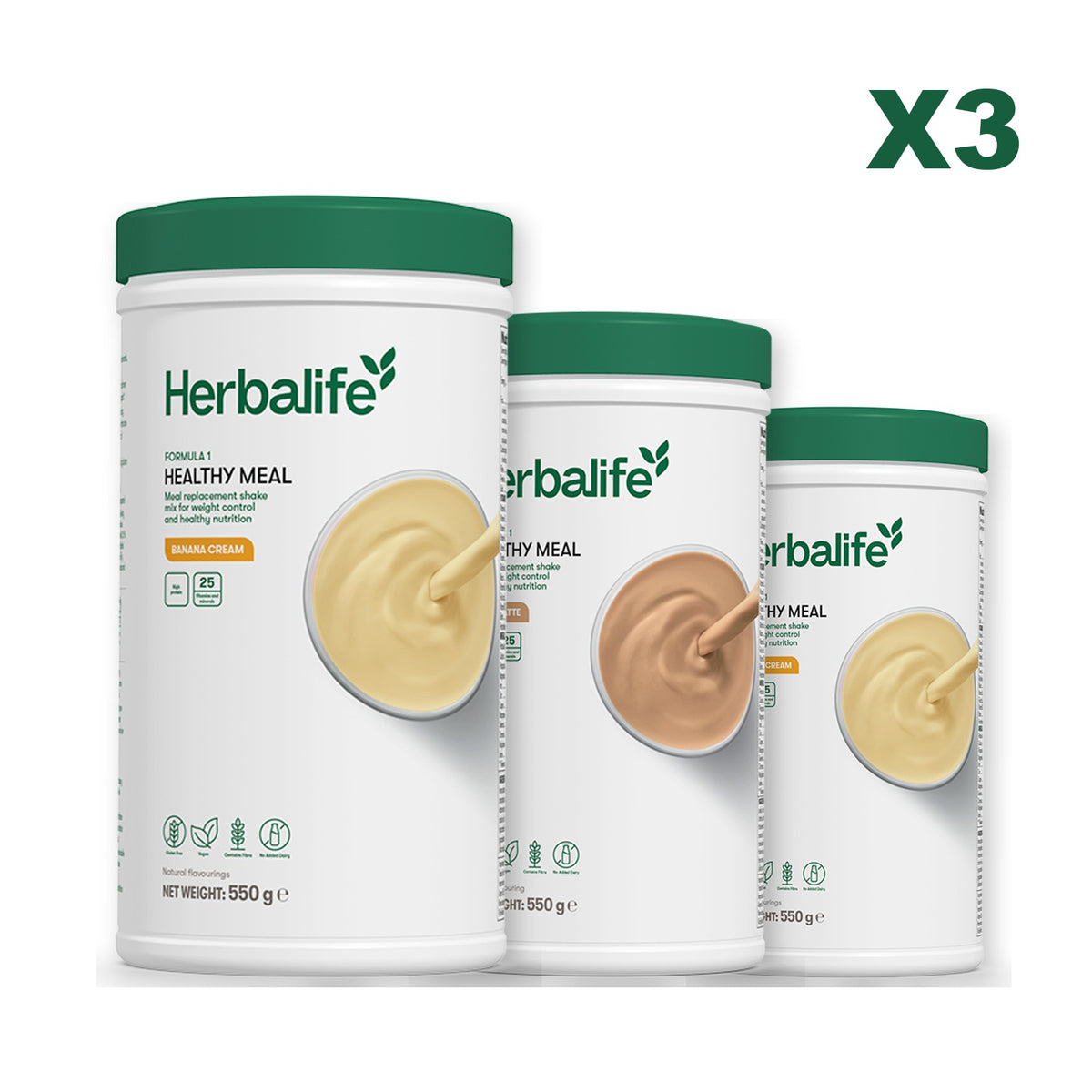 Formula 1 Banana Cream plus 2 flavours of your choice - Cafe Latte / Banana Cream