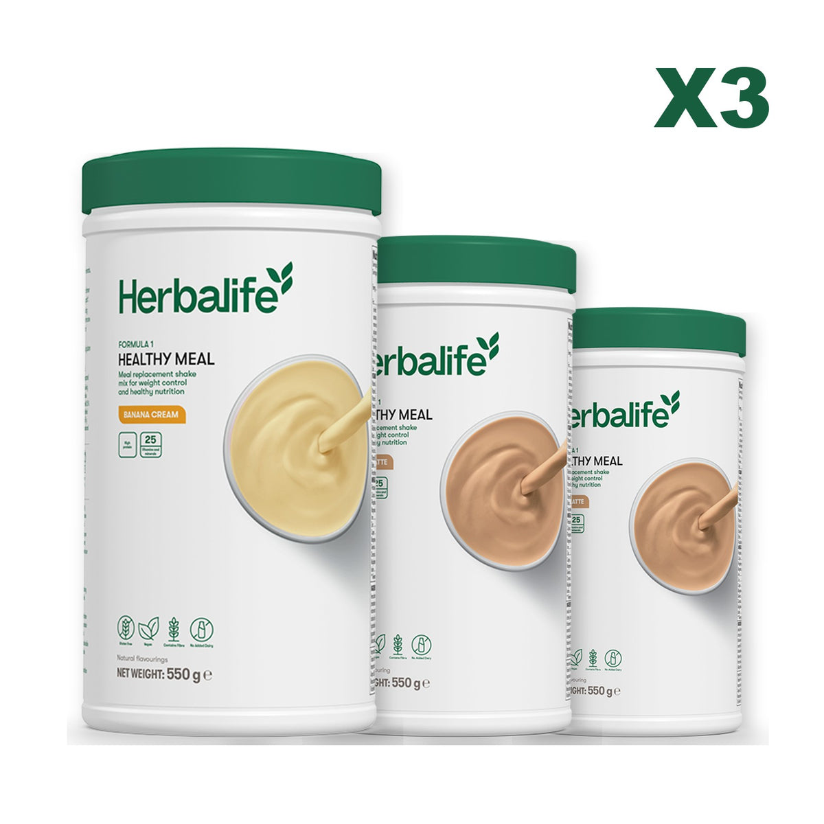 Formula 1 Banana Cream plus 2 flavours of your choice - Cafe Latte / Cafe Latte