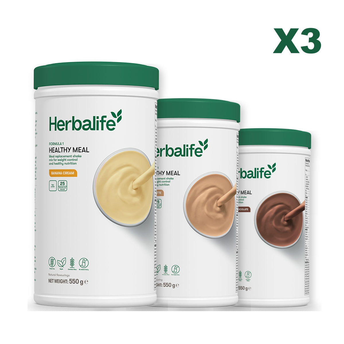 Formula 1 Banana Cream plus 2 flavours of your choice - Cafe Latte / Chocolate