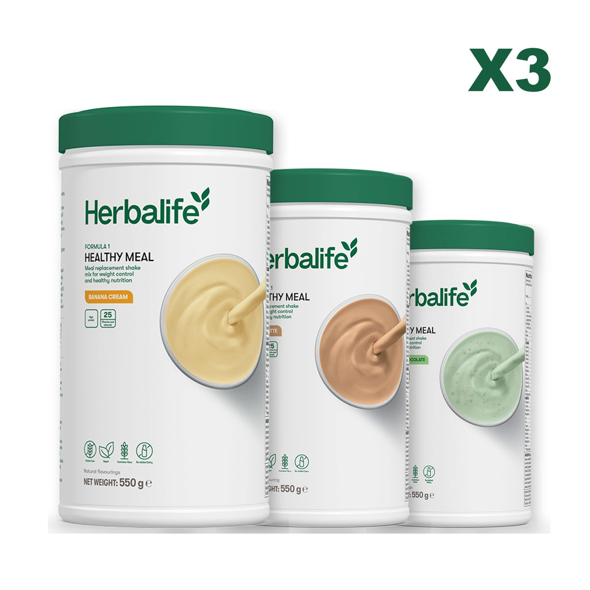 Formula 1 Banana Cream plus 2 flavours of your choice - Cafe Latte / Mint Chocolate