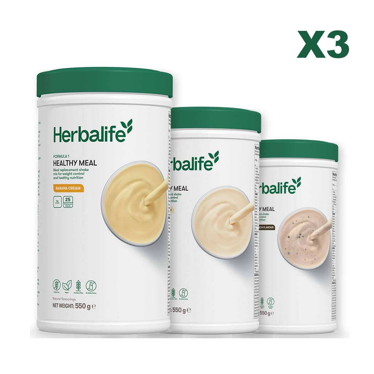 Formula 1 Banana Cream plus 2 flavours of your choice - Vanilla / Cookie Crunch