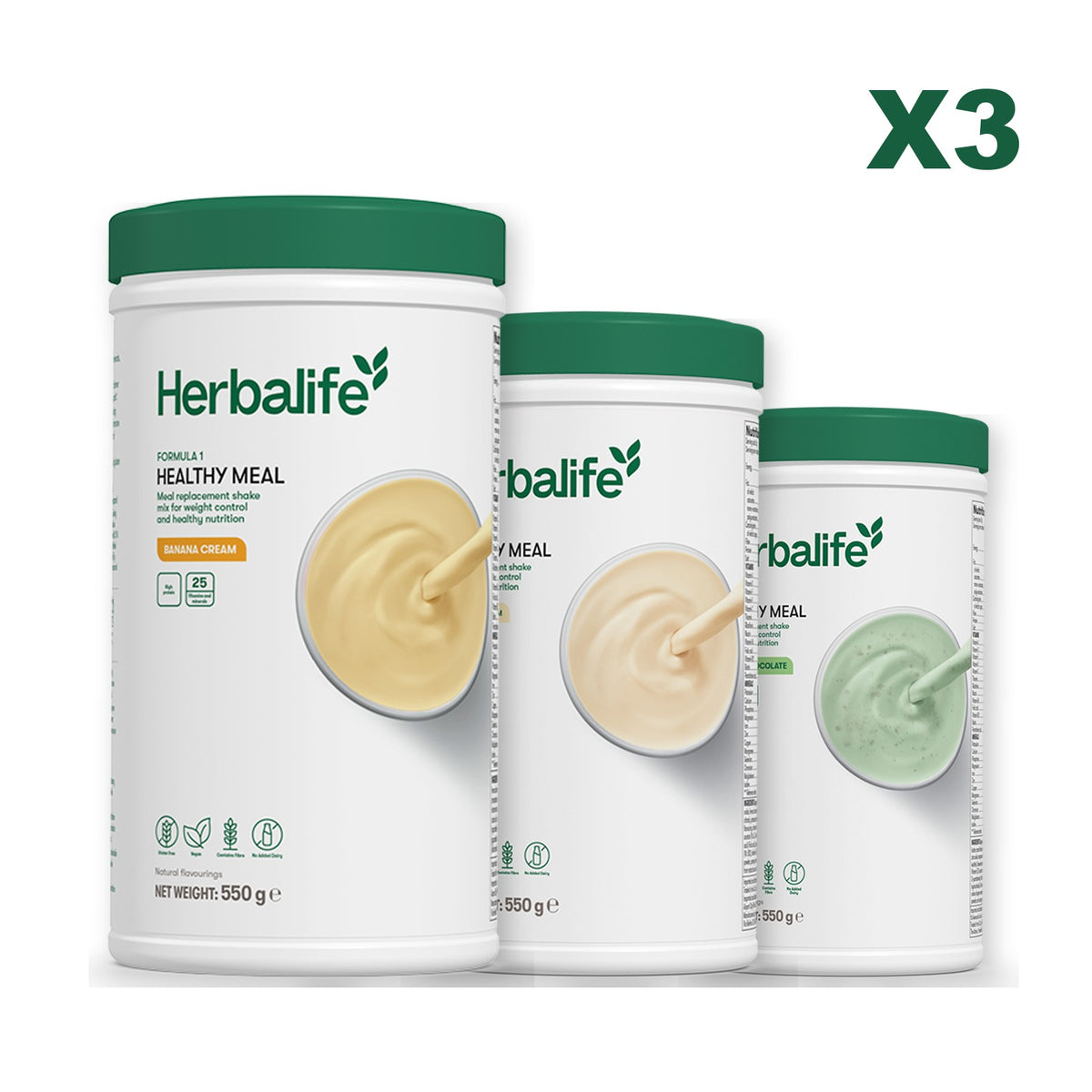 Formula 1 Banana Cream plus 2 flavours of your choice - Vanilla / Mint Chocolate