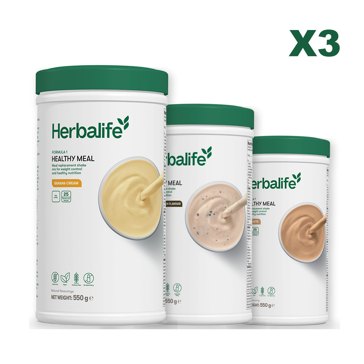 Formula 1 Banana Cream plus 2 flavours of your choice - Cookie Crunch / Cafe Latte