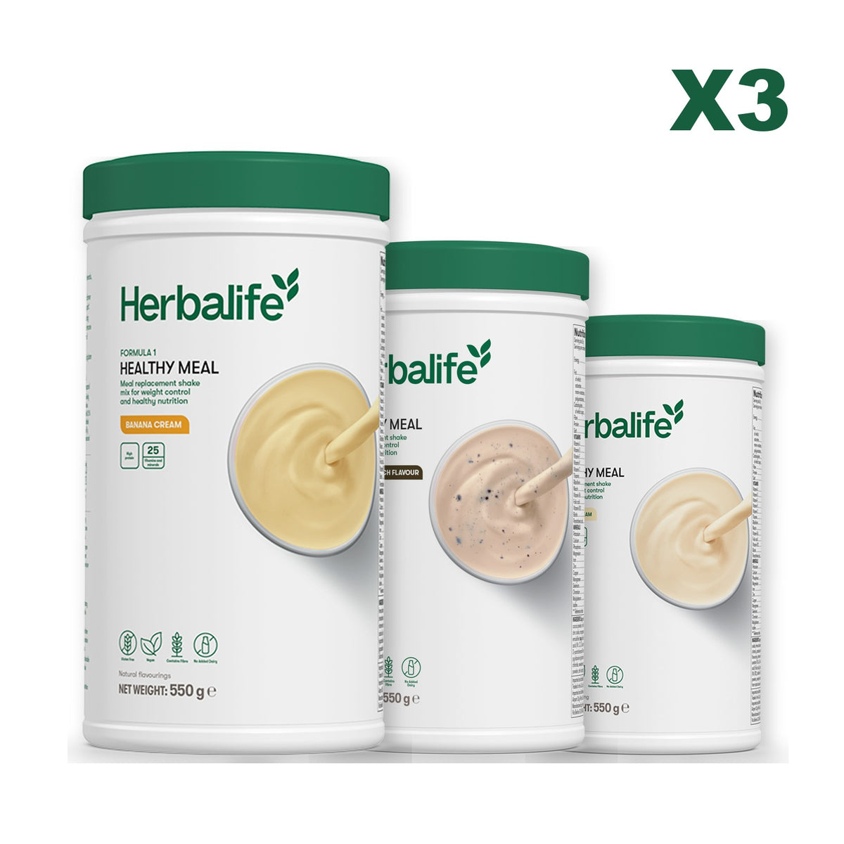 Formula 1 Banana Cream plus 2 flavours of your choice - Cookie Crunch / Vanilla