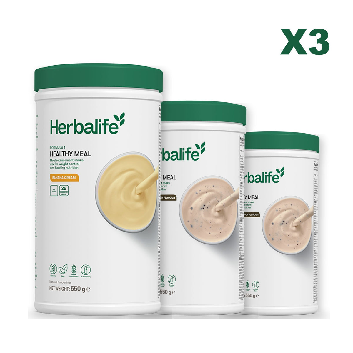 Formula 1 Banana Cream plus 2 flavours of your choice - Cookie Crunch / Cookie Crunch