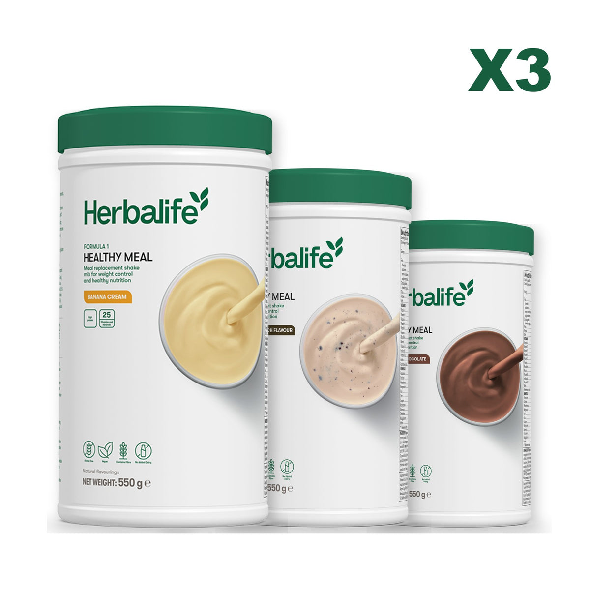 Formula 1 Banana Cream plus 2 flavours of your choice - Cookie Crunch / Chocolate