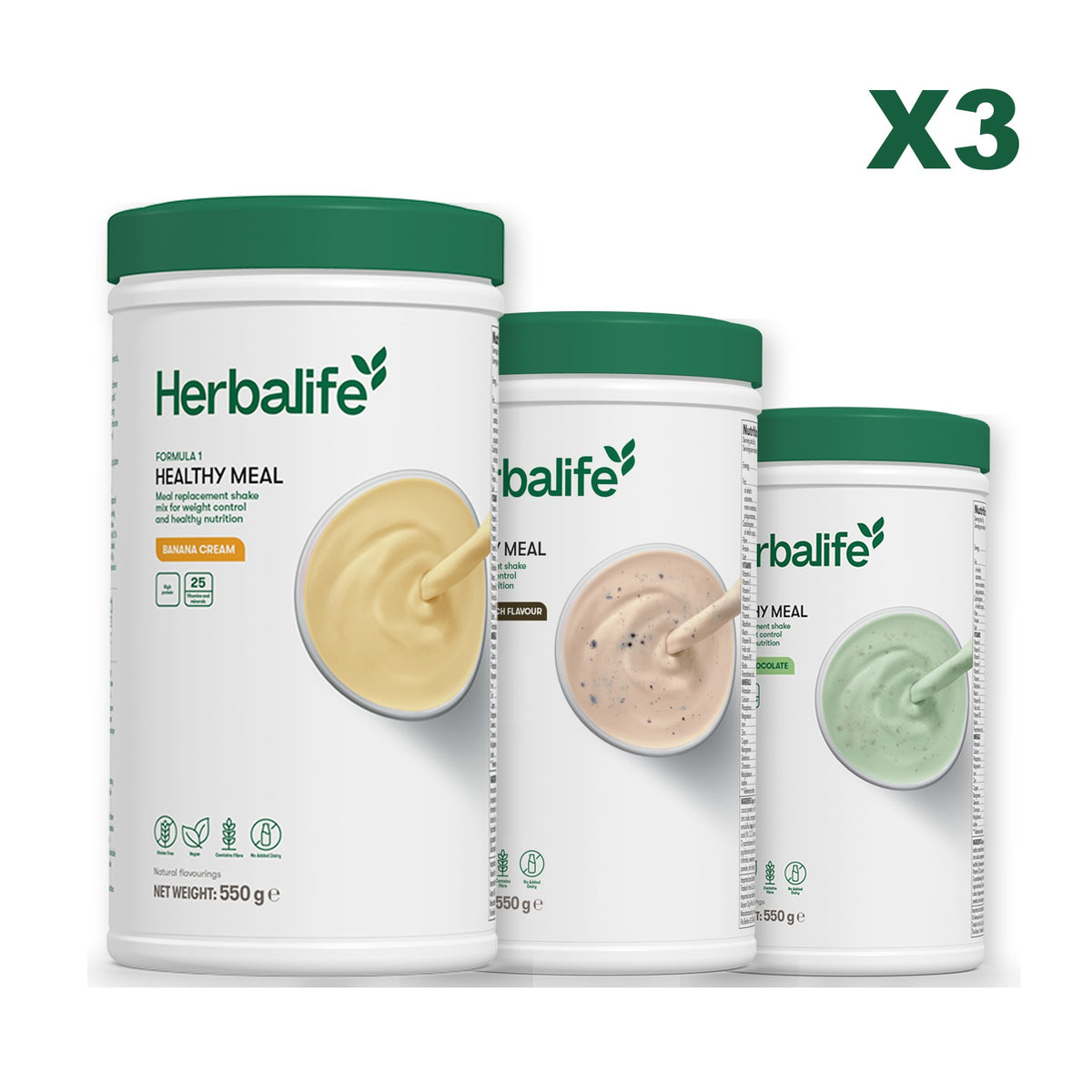 Formula 1 Banana Cream plus 2 flavours of your choice - Cookie Crunch / Mint Chocolate