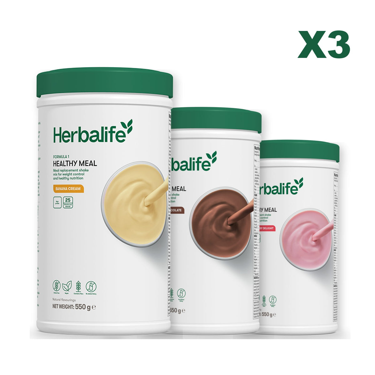 Formula 1 Banana Cream plus 2 flavours of your choice - Chocolate / Strawberry