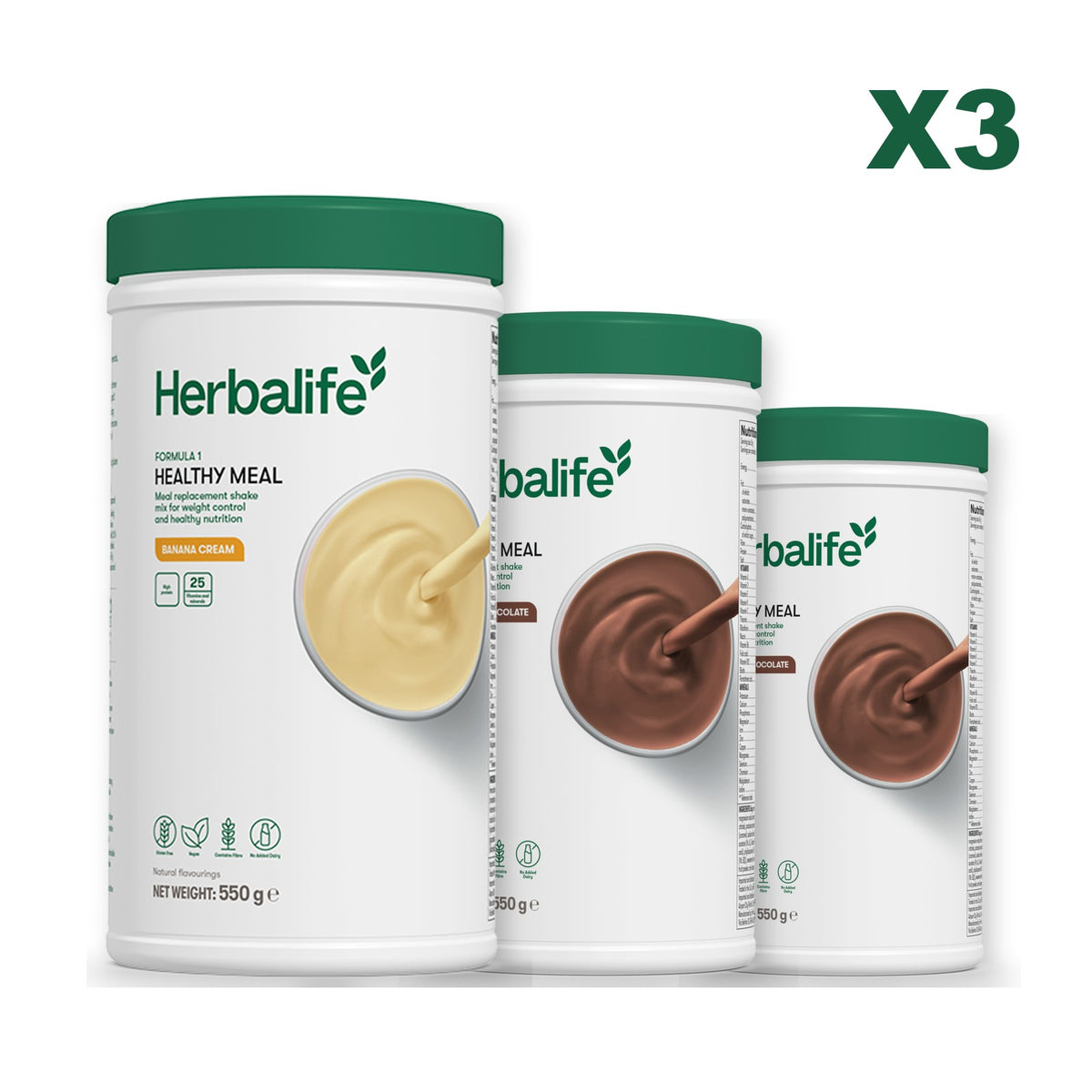 Formula 1 Banana Cream plus 2 flavours of your choice - Chocolate / Chocolate