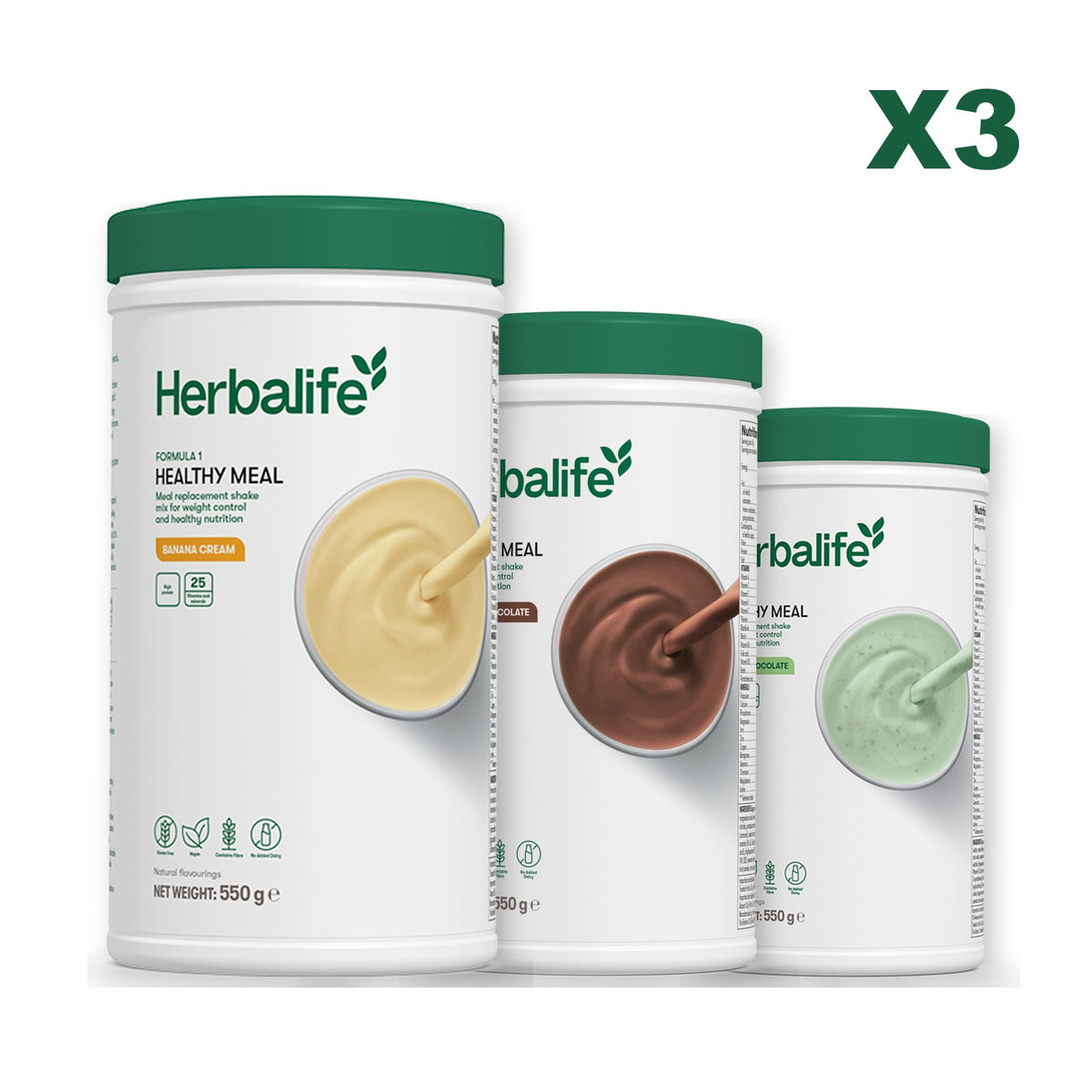 Formula 1 Banana Cream plus 2 flavours of your choice - Chocolate / Mint Chocolate