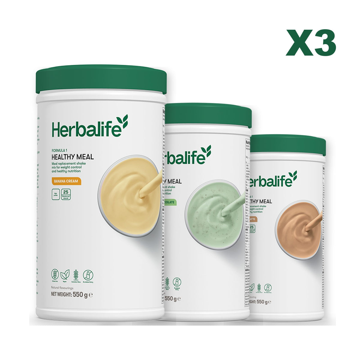 Formula 1 Banana Cream plus 2 flavours of your choice - Mint Chocolate / Cafe Latte