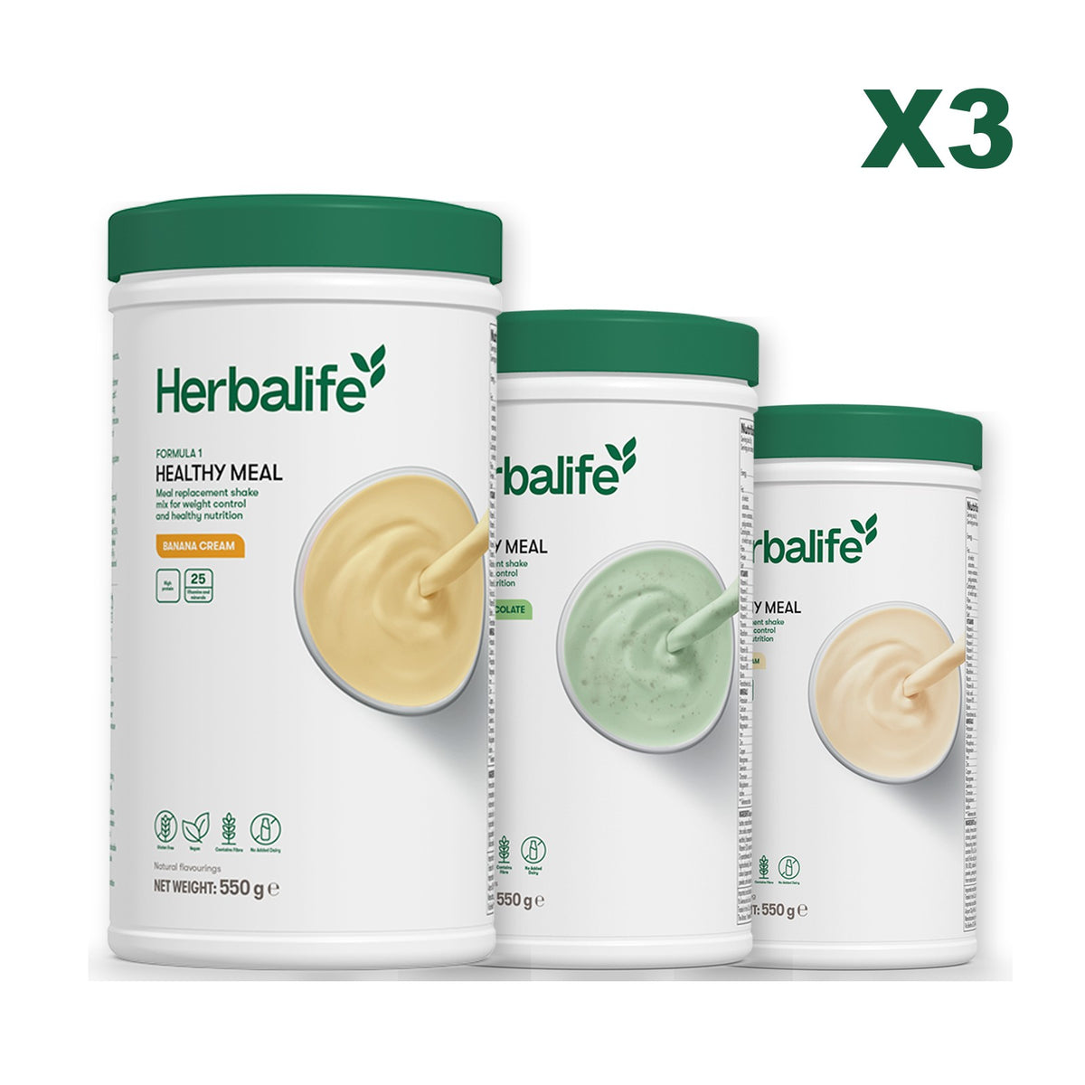 Formula 1 Banana Cream plus 2 flavours of your choice - Mint Chocolate / Vanilla