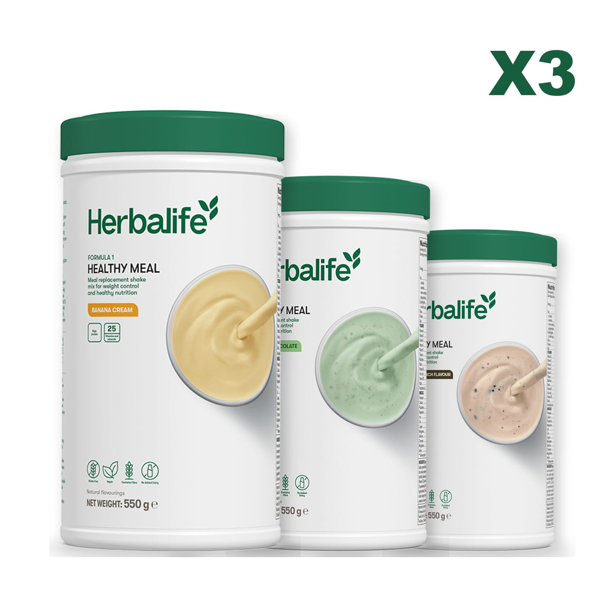 Formula 1 Banana Cream plus 2 flavours of your choice - Mint Chocolate / Cookie Crunch