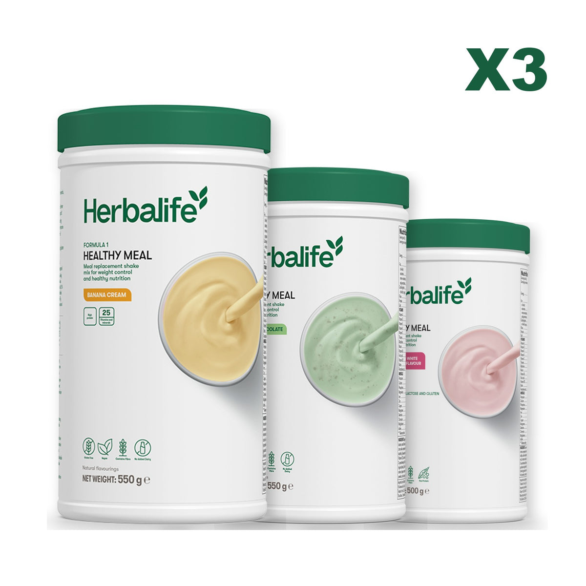 Formula 1 Banana Cream plus 2 flavours of your choice - Mint Chocolate / Free From Raspberry & White Chocolate