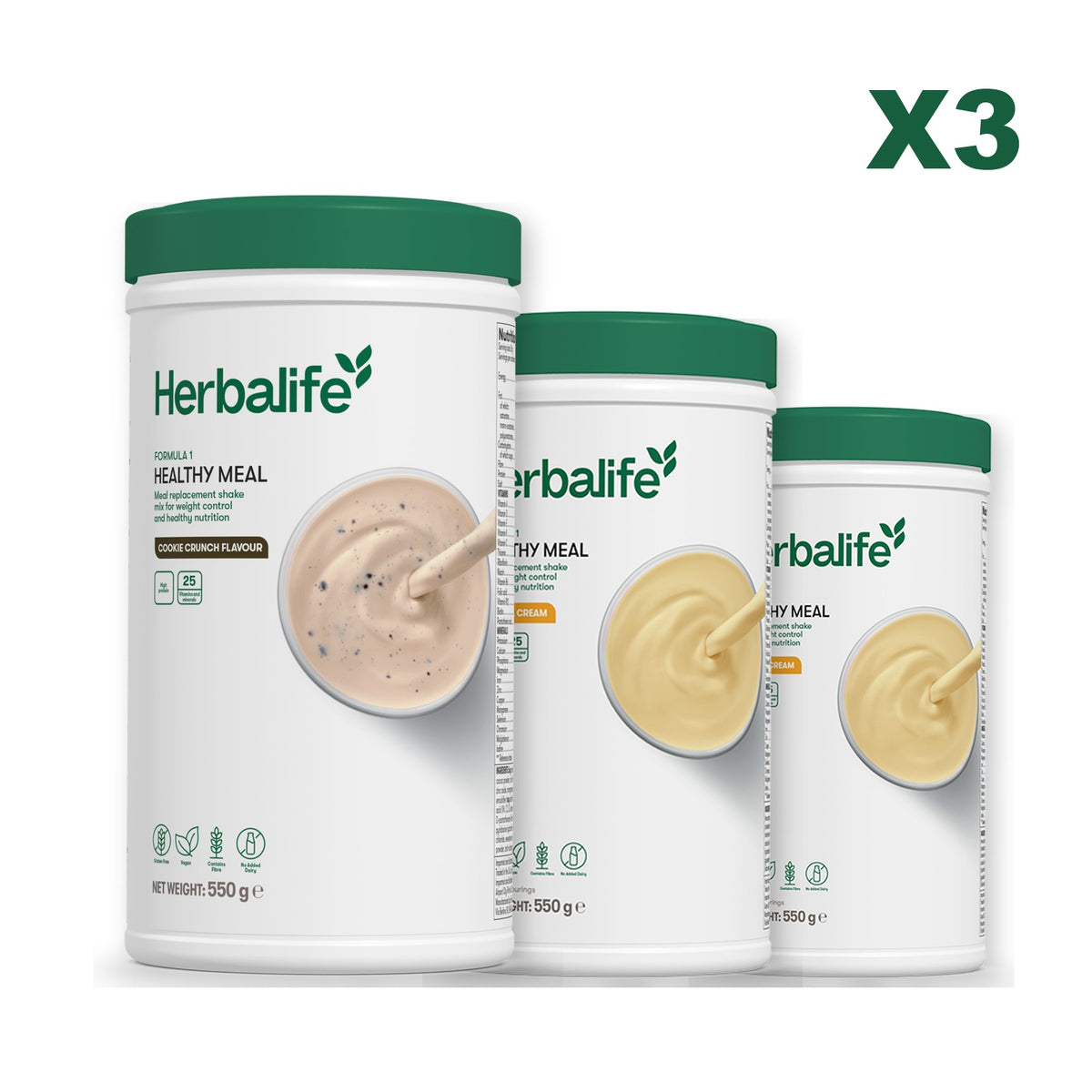 Formula 1 Cookie Crunch plus 2 flavours of your choice - Banana Cream / Banana Cream