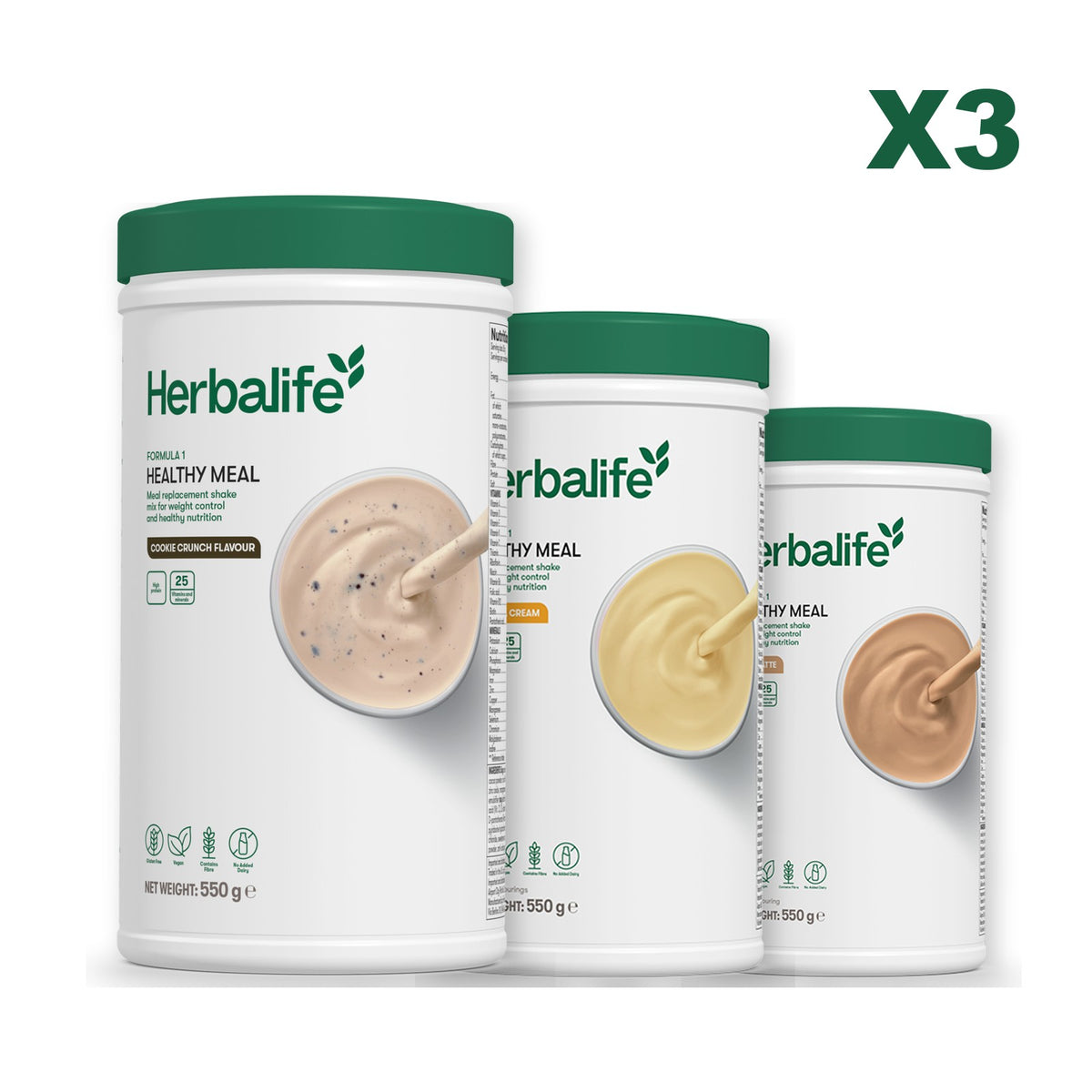 Formula 1 Cookie Crunch plus 2 flavours of your choice - Banana Cream / Cafe Latte