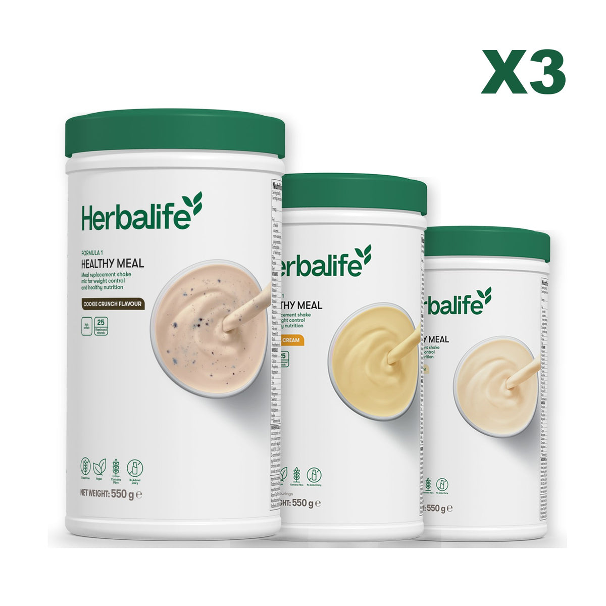 Formula 1 Cookie Crunch plus 2 flavours of your choice - Banana Cream / Vanilla