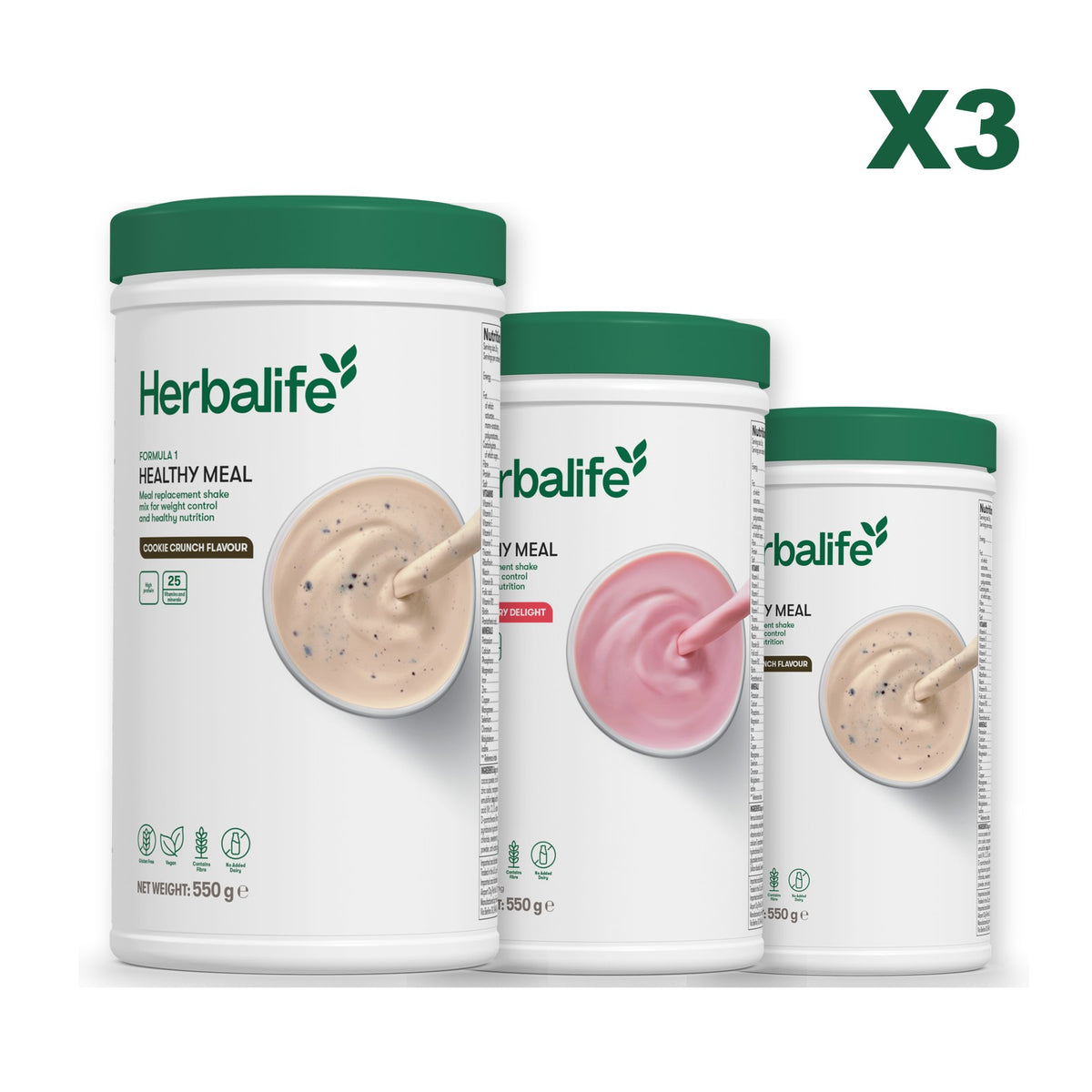 Formula 1 Cookie Crunch plus 2 flavours of your choice - Strawberry / Cookie Crunch