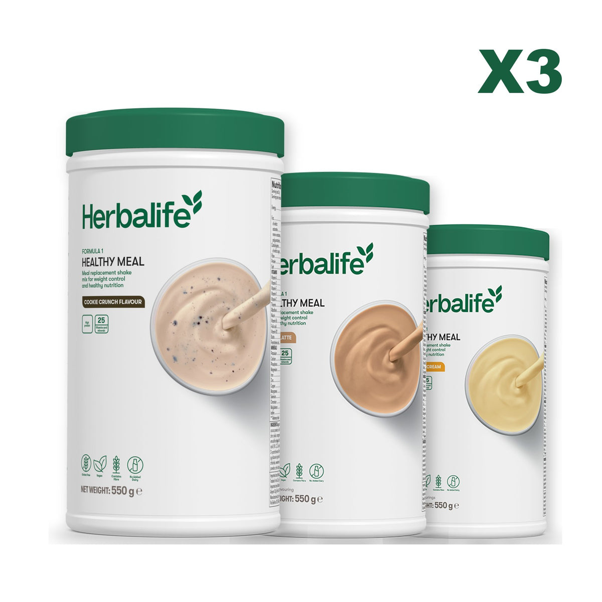 Formula 1 Cookie Crunch plus 2 flavours of your choice - Cafe Latte / Banana Cream