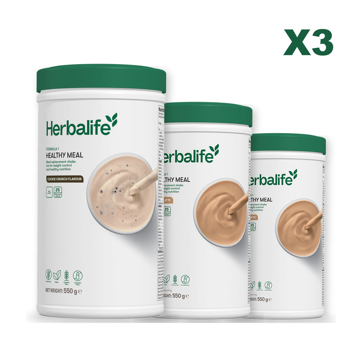 Formula 1 Cookie Crunch plus 2 flavours of your choice - Cafe Latte / Cafe Latte