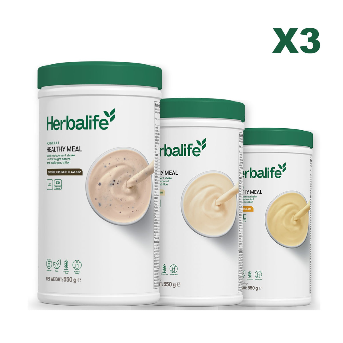Formula 1 Cookie Crunch plus 2 flavours of your choice - Vanilla / Banana Cream
