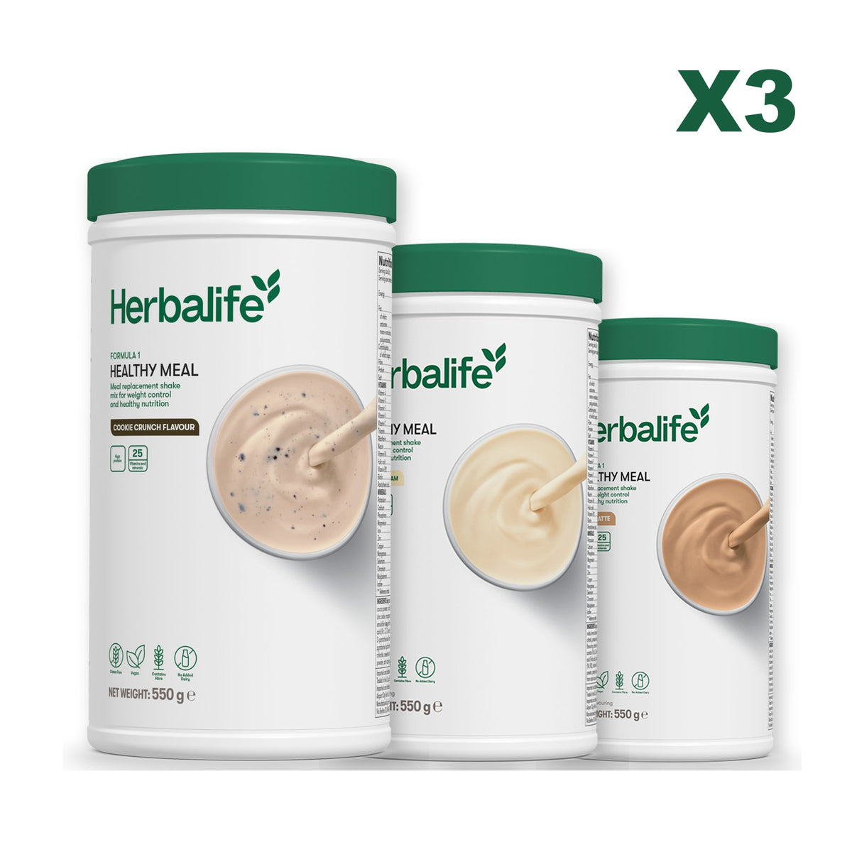Formula 1 Cookie Crunch plus 2 flavours of your choice - Vanilla / Cafe Latte