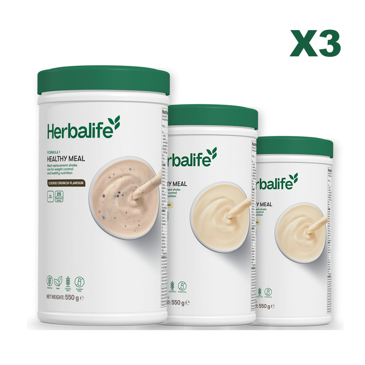 Formula 1 Cookie Crunch plus 2 flavours of your choice - Vanilla / Vanilla