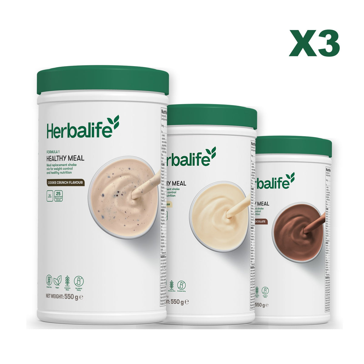 Formula 1 Cookie Crunch plus 2 flavours of your choice - Vanilla / Chocolate
