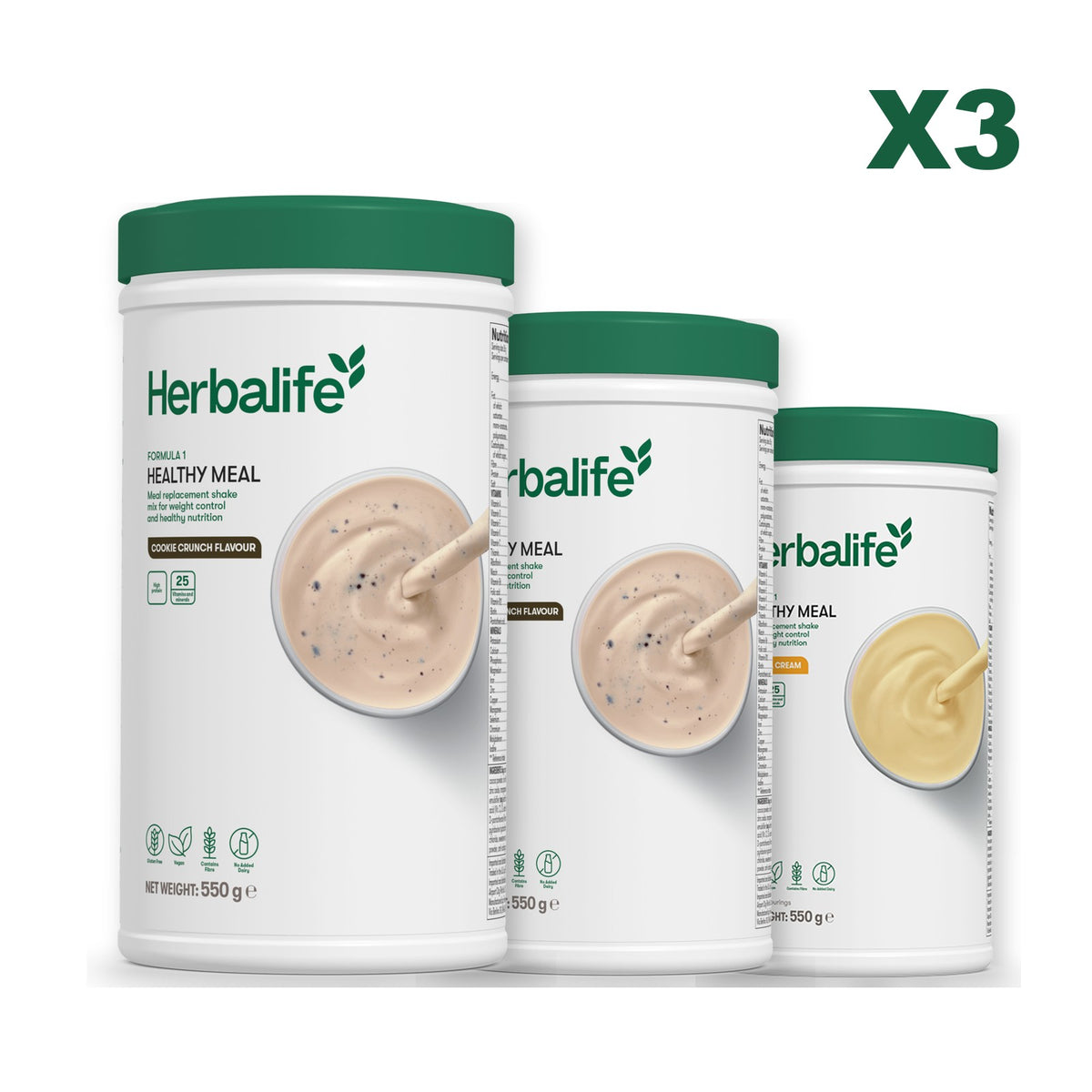 Formula 1 Cookie Crunch plus 2 flavours of your choice - Cookie Crunch / Banana Cream