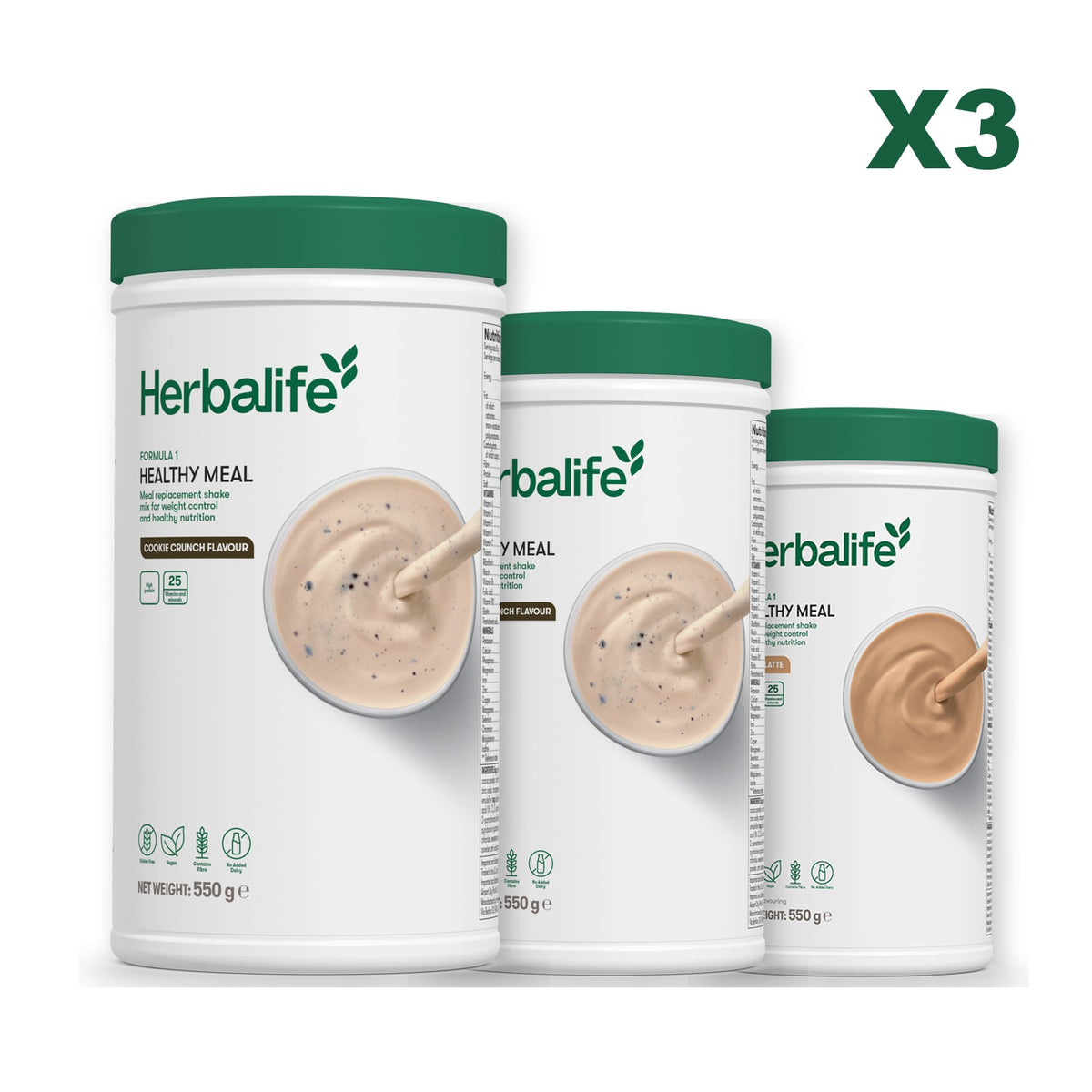 Formula 1 Cookie Crunch plus 2 flavours of your choice - Cookie Crunch / Cafe Latte