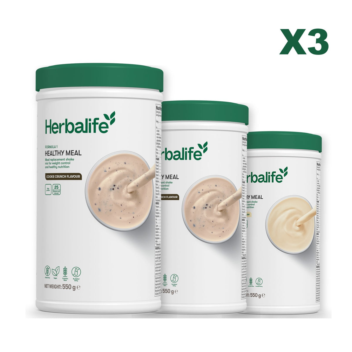 Formula 1 Cookie Crunch plus 2 flavours of your choice - Cookie Crunch / Vanilla