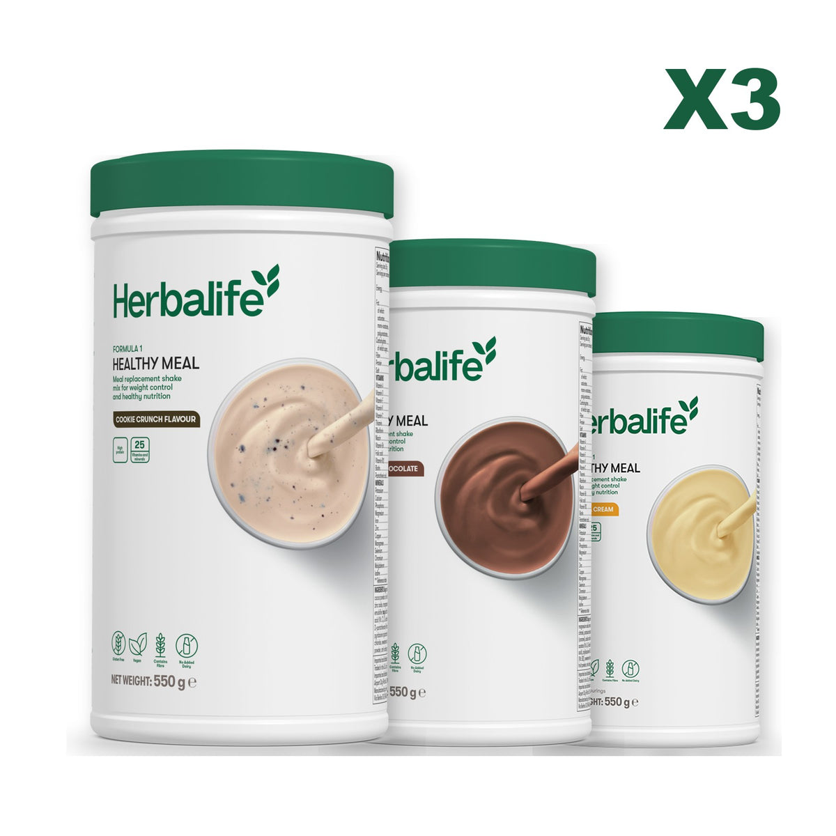 Formula 1 Cookie Crunch plus 2 flavours of your choice - Chocolate / Banana Cream