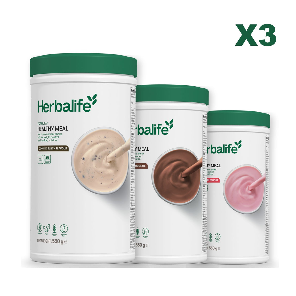 Formula 1 Cookie Crunch plus 2 flavours of your choice - Chocolate / Strawberry
