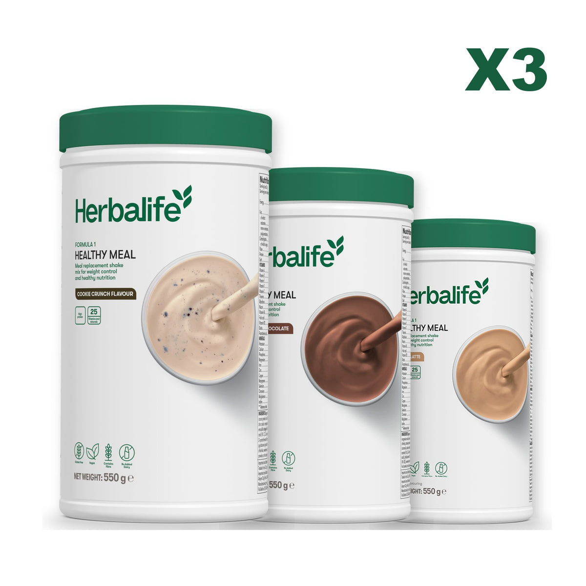 Formula 1 Cookie Crunch plus 2 flavours of your choice - Chocolate / Cafe Latte