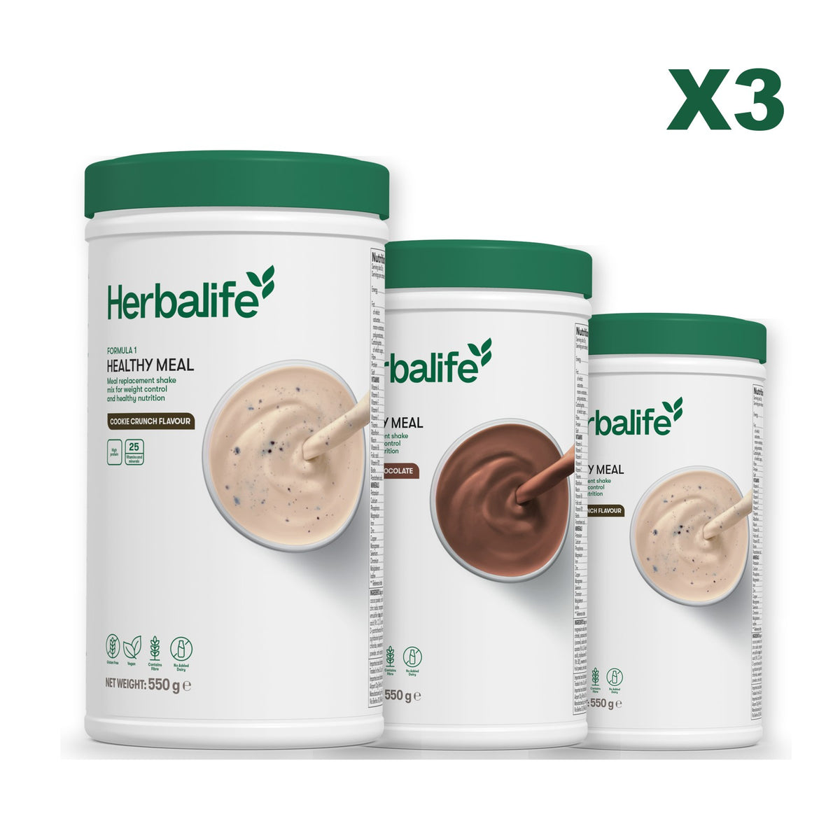 Formula 1 Cookie Crunch plus 2 flavours of your choice - Chocolate / Cookie Crunch
